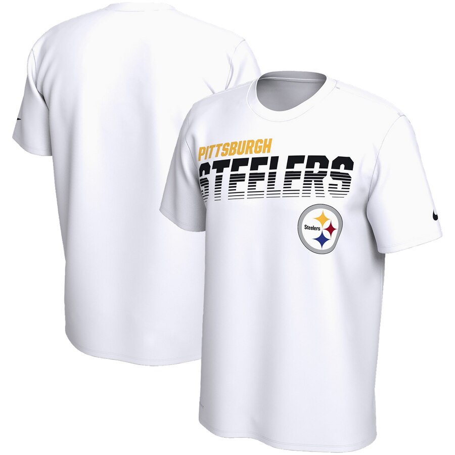 Pittsburgh Steelers Sideline Line of Scrimmage Legend Performance T Shirt White