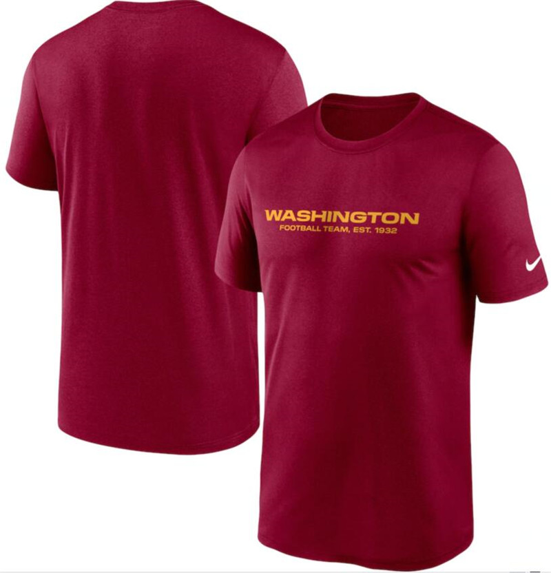 Washington Football Team Burgundy Logo Essential Legend Performance T Shirt