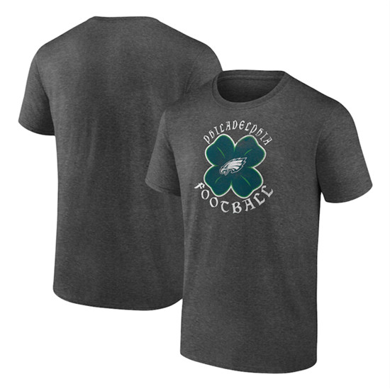 Philadelphia Eagles Gray Celtic Clover T-Shirt