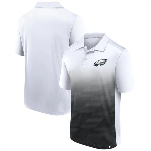 Philadelphia Eagles White Black Iconic Parameter Sublimated Polo